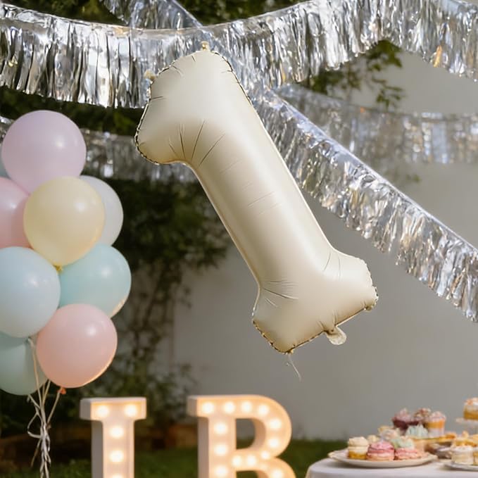 40 In Cream white Number Balloons Helium Foil Mylar Balloon Birthday Party banquet Decoration Digital 16