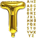 Custom Letters Balloon Gold, Large Helium Alphabet Name Balloon T Decor, 40 Inch Self Inflating Mylar Letter Foil Word Customize Balloons for Girls Women Birthday Anniversary Party Decoration Supplies