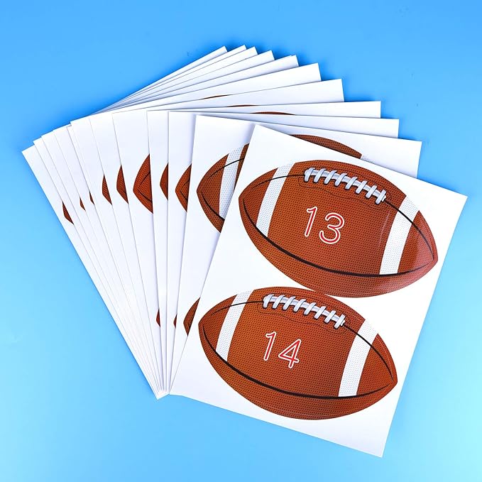 FEPITO Pin The Football Game for Kids, Birthday Party Game with 24 Pcs Football Stickers for Party Decorations