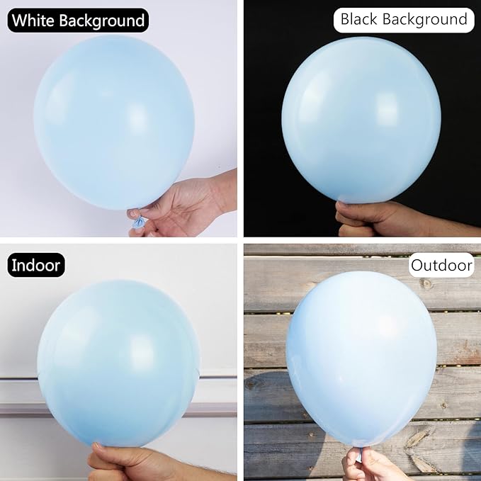 PartyWoo Pastel Blue Balloons, 50 pcs 12 Inch Pale Blue Balloons, Blue Balloons for Balloon Garland Balloon Arch as Birthday Party Decorations, Wedding Decorations, Baby Shower Decorations, Blue-Q13