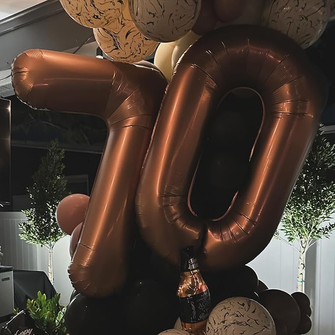 Dark Brown Number 17 Balloon 40 inch, Coffee Brown 17 Number Balloons, 17th Birthday Decorations, Chocolate 17 Year Old Girls Boys Dark Brown Party Supplies
