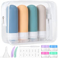 MODENGKONGJIAN 16 Pack Travel Bottles for Toiletries,TSA Approved Silicone Squeezable Travel Shampoo Bottles, 3oz Leak Proof Refillable Toiletry Cosmetic Containers（16 Pcs/Light Yellow）