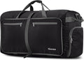 Gonex 40L 60L 80L 100L 150L Large Foldable Travel Duffle Bag with Shoes Compartment, Packable Lightweight Water Repellent Duffel Bag for Camping Gym Weekender Bag