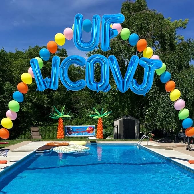 TONIFUL 40 Inch Large Blue Letter V Giant Alphabet Letter Balloons,Foil Mylar Big Balloons for 2026 Graduation Birthday Party Anniversary New Year Graduation Supplies Decorations