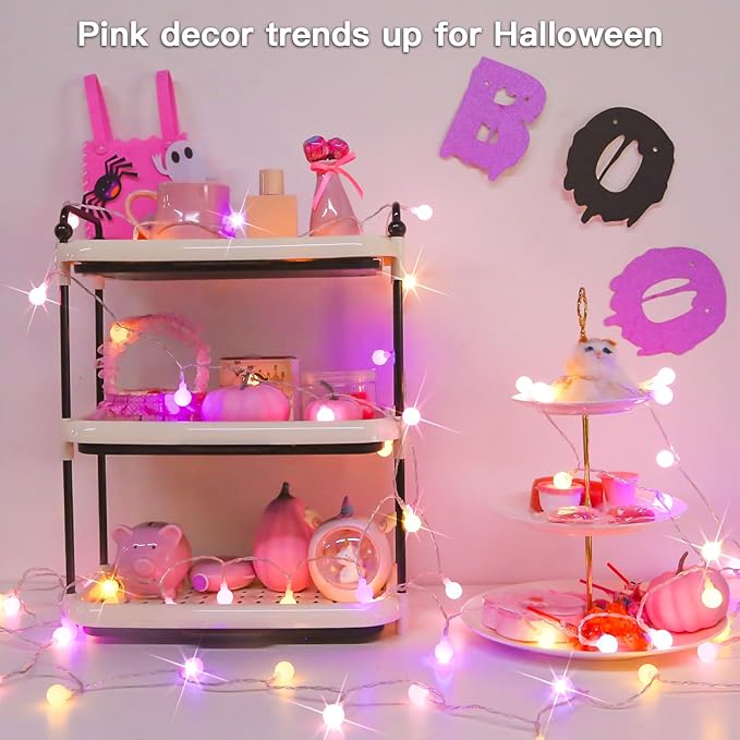 suddus Pastel Christmas Lights, 100 LED Colorful Globe Twinkle Lights Plug in, String Lights with Remote and Timer for Kids’Room, Party, Bedroom, Outdoor, Tree, Decor