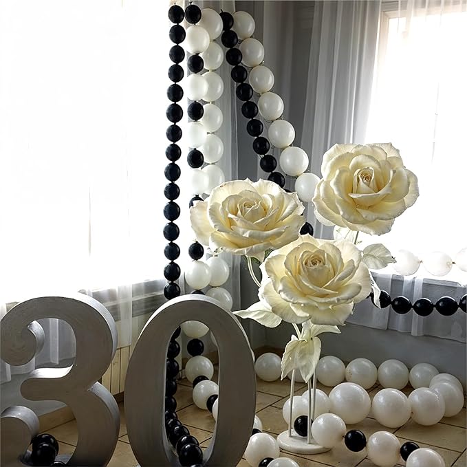 Black Quick Link Balloons, 100PCS Linking Balloons for Make Balloon Wall Balloon Arch Balloon Chains, Linkable Balloons for Wedding Birthday Baby Shower Engagement Graduation Party Decorations (6inch)