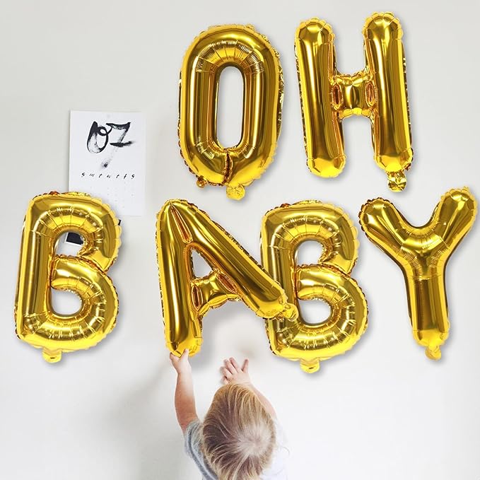 Giant P Alphabet Balloon Letters, Gold Self Inflating Custom Letter Balloons Birthday Decor, 40 Inch Helium Mylar Foil Name Word Balloons for Girls Men Anniversary Party Graduation Decoration Supplies