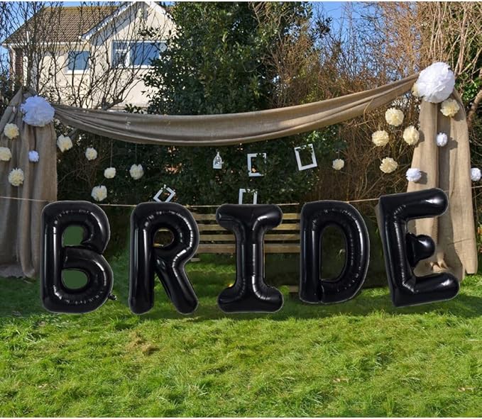 TONIFUL 40 Inch Large Black E Letter Balloon - Jumbo Helium Foil Mylar Big Alphabet for 2026 New Year Eve Graduation Wedding Baby Shower Birthday Party Anniversary Supplies Decorations