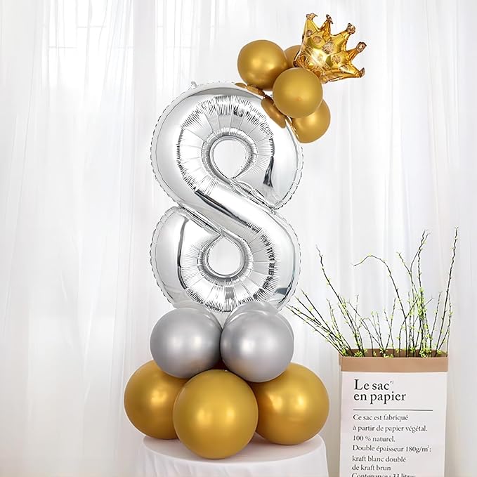 Silver aluminum balloon 16inch (SILVER 8)