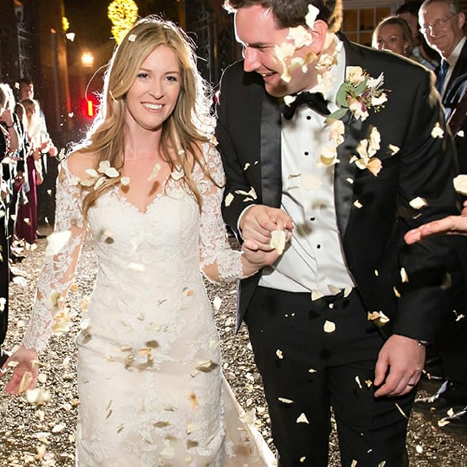 CODE FLORIST 2200 PCS Silk Rose Petals Wedding Flower Decoration (White)