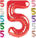 Balloon Numbers 40 Inch 5 Ballon for 5th Birthday Decorations, 15 25 35 50 Big Red Number Balloons for Wedding Photo Shoot Party Decor