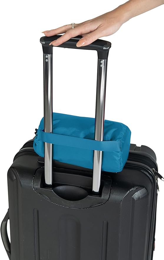 BlueHills Ultra Compact Travel Blankets for Two with Portable Carry Case Case Premium Soft Plush Large Airplane Blankets 2 Pack for Car Plane Train Hotel Layover Peacock -C204-2pk-Teal