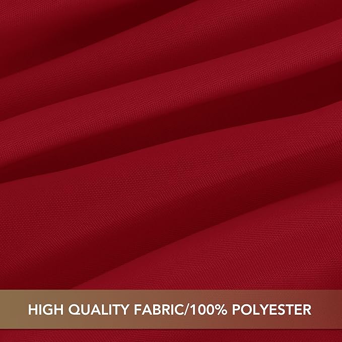 sancua Christmas Red Round Tablecloth 108 Inch Diameter, 8 Pack - Circle Polyester Fabric Table Cloth for Wedding Party Reception Banquet Birthday, Washable Formal Table Cover (Fit 42-96 Inch Tables)