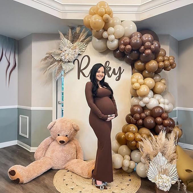 Brown Balloons 12 Inch, 50 Pcs Light Brown Balloon Coffee Chocolate Brown Latex Balloons Matte Tan Caramel Mocha Helium Balloons for Birthday Wedding Boho Bear Baby Shower Party Decorations
