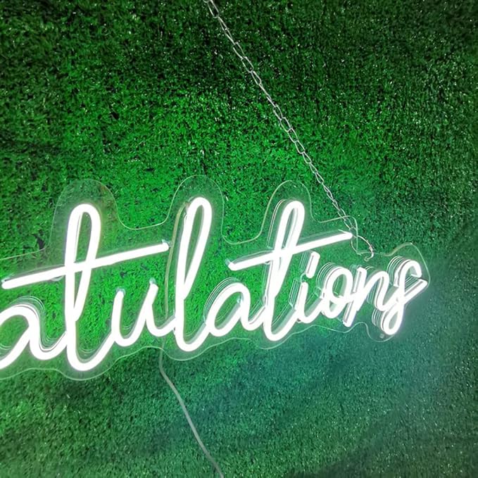 LED Neon Sign Night Light for Wall Party Décor Bedroom Room Bar Wedding Home Birthday Art Decoration Christmas with USB Chain Light modulator 5v (lets party blue)
