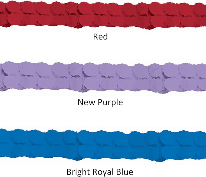 amscan Decorative Rainbow Party Paper Garland, 12"., Multicolor, 11013489