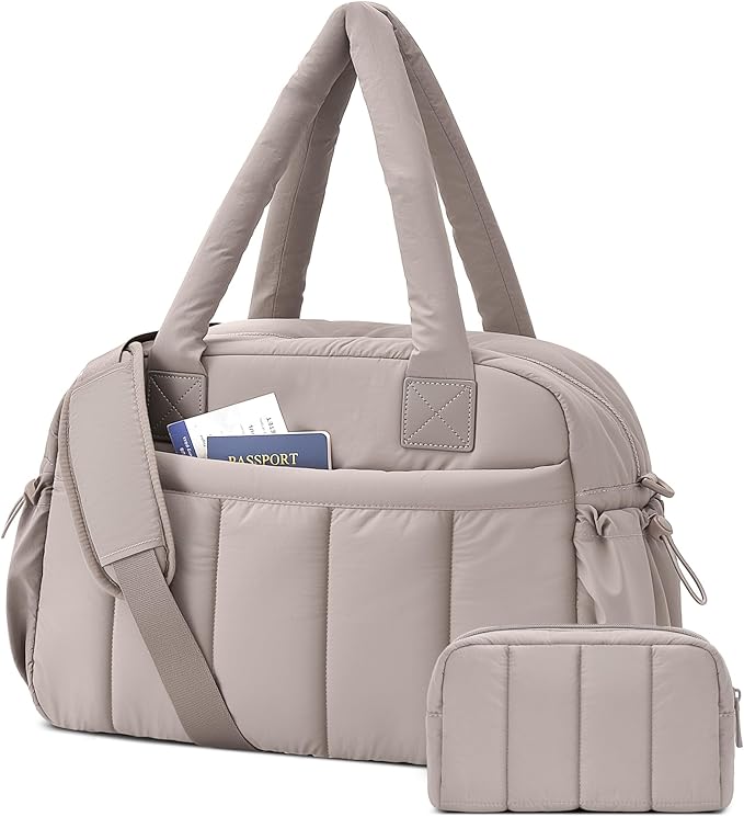 oscaurt Gym Bag for Women Lightweight Duffle Bag for Travel with Toiletry Pouch Water Resistant Carry On Weekender Overnight Duffel