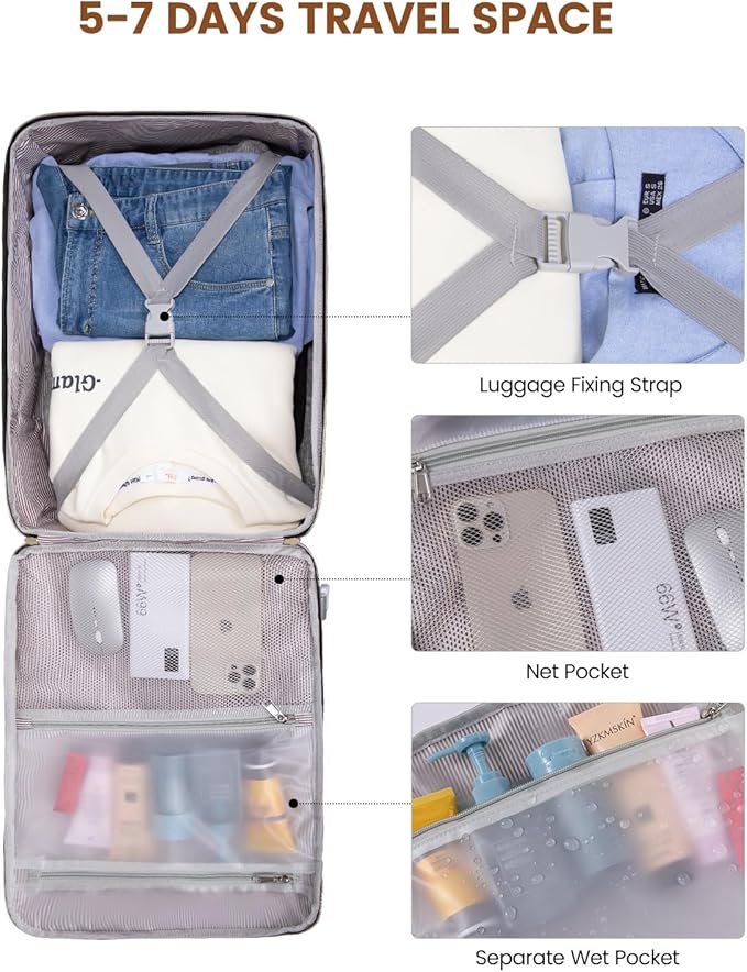 LOVEVOOK 40L Travel Backpack for Women & Men, Airline Approved Carry On Luggage with 3 Packing Cubes, TSA Overnight Bags, Waterproof Personal Item Bag, Weekender Essentials Backpacks fits 17" Laptop