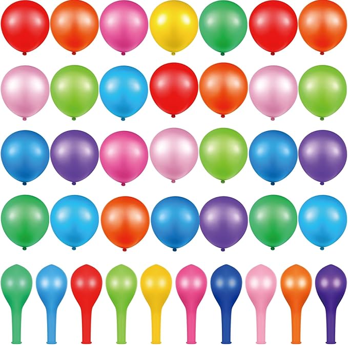 Lenwen 1000 Pcs Balloons Assorted Colors 12 Rainbow Latex Balloons for party Birthday Baby Shower Wedding Decorations, 10 Colors