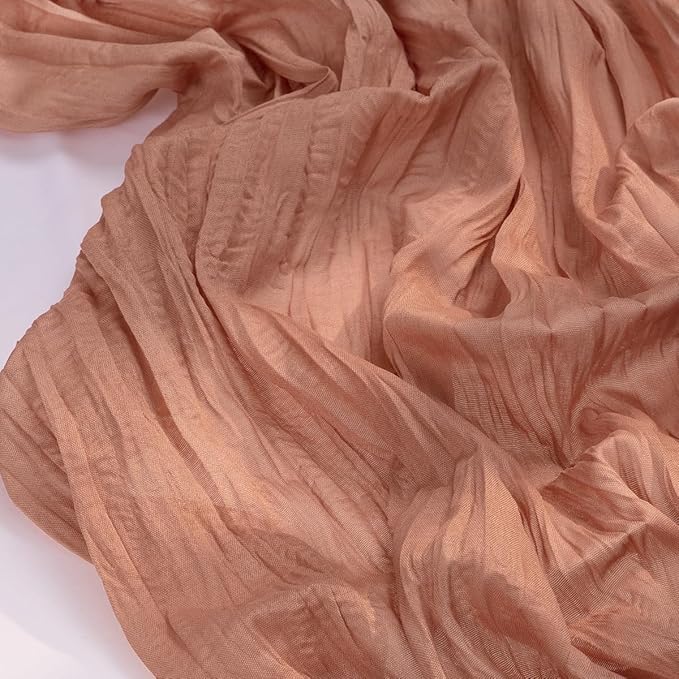 Socomi 10pcs Dusty Rose Easter Spring Cheesecloth Table Runner Boho Rustic Gauze 120 inch 10FT Cheese Cloth Runner for Wedding Party Baby Shower Birthday Home Decor Holiday Decorations