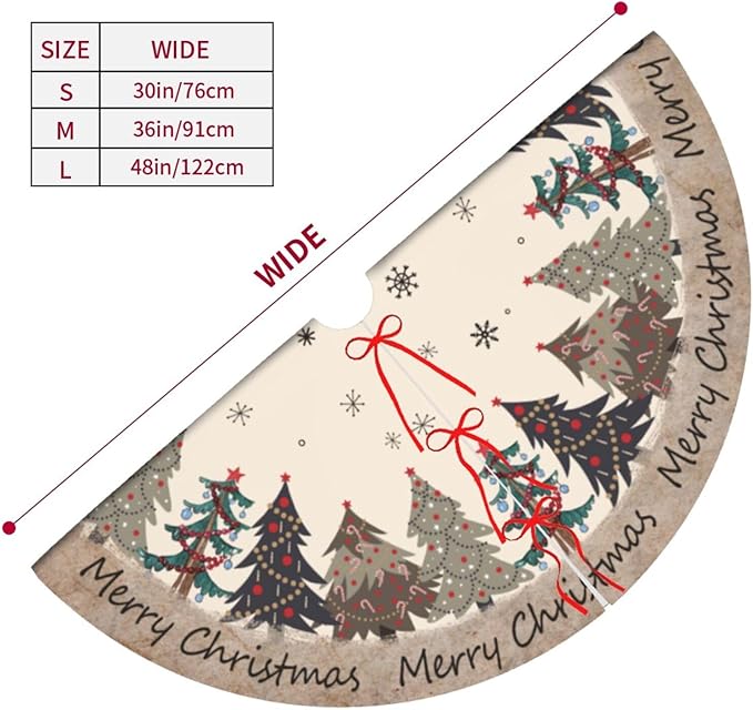 Christmas Tree Tree Skirt Xmas Tree Mat Christmas Tree Ornaments Decorations Holiday Party Indoor Outdoor 36"