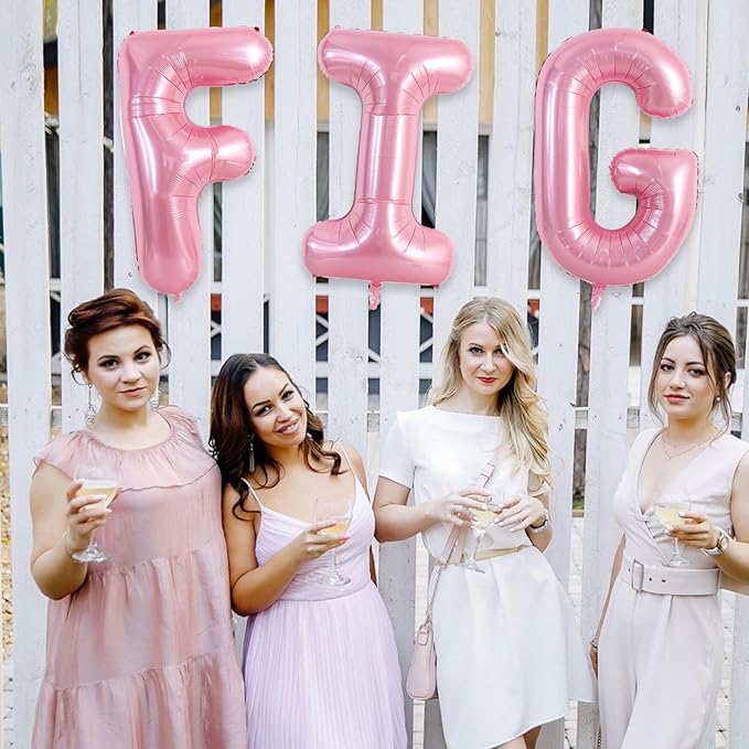 TONIFUL 40 Inch Large Pink Letter G Balloons Giant Foil Mylar Alphabet Balloon for Birthday Party Anniversary Baby Shower Wedding Supplies Decorations