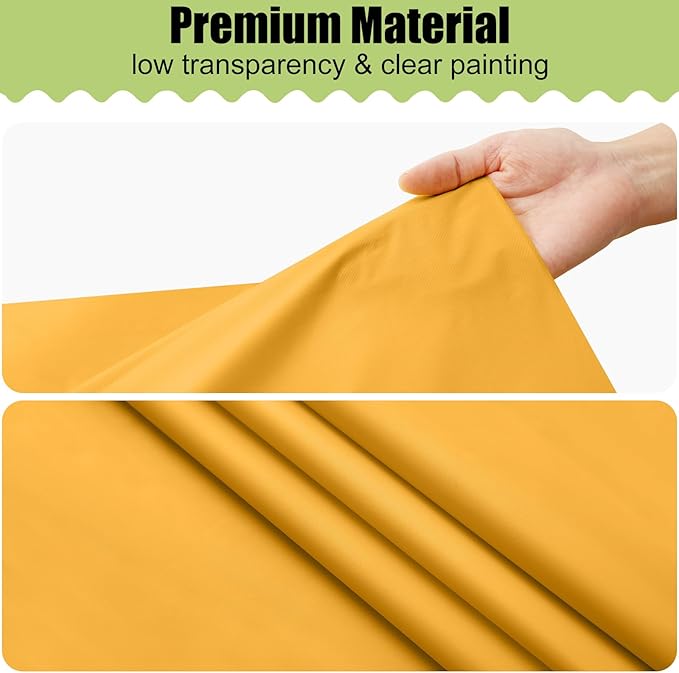 Smiry Disposable Table Cloth - 12 Pack, 54 x 108 Inch Waterproof Rectangle Tablecloths for Parties, Decorative Plastic Table Cover, Leakproof & Sturdy, Mustard Yellow