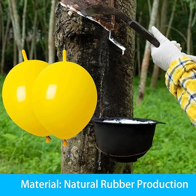Link Balloons Yellow 12 Inch Latex Quick Linkale Balloon 160 Pcs for Birthday, Halloween, Christmas, Party Festival Decorations