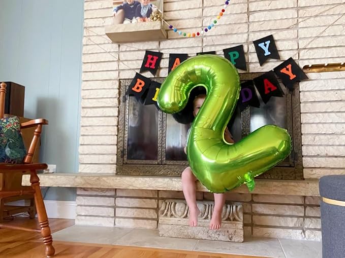 40 Inch Number 7 Balloon, Light Green Seven Birthday Decor, 7 17 27 70 Year Old Balloon Number for Engagement, Wedding, Graduations