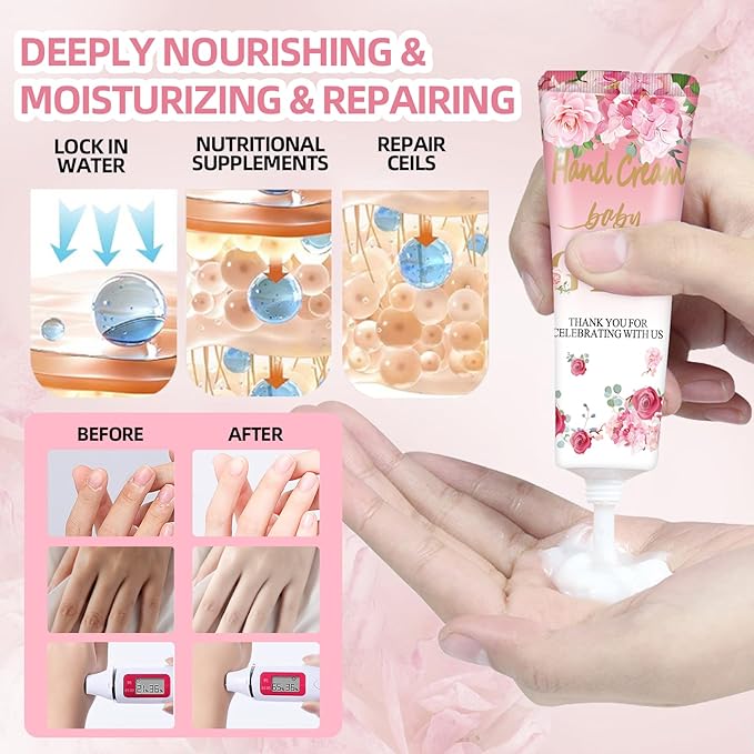 Multipurpose Baby Shower Party Favors - 40 Pack Hand Cream Sets, Wedding & Thank You Gifts for Guests