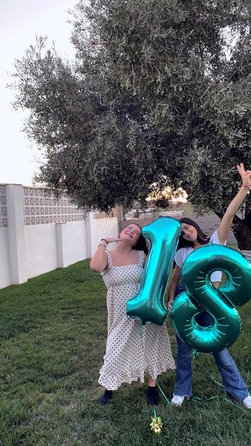 Digital Number 7 Blue Birthday Balloon 40 Inch, Foil Balloons for 7 17 27 70 77 Party Decorations Supplies, Blue Mylar Numbers Balloon for Seven Wedding Anniversary