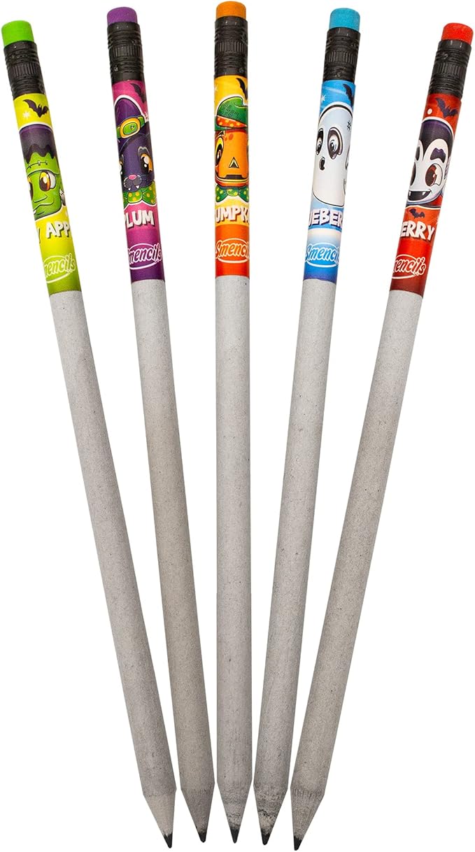 Scentco Halloween Smencils (2 Pack) - HB #2 Scented Pencils, 5 Count, Gifts for Kids, School Supplies, Classroom Rewards
