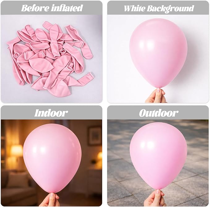 110pcs Light Pink Balloons 12inch Pastel Pink Latex Party Balloons for Boys Girls Birthday Party, Baby Shower, Wedding, Gender Reveal, Baby Shower, Anniversary Party Decorations