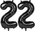 40 Inch Big Black Number 22 Balloon Birthday Decoration, Numbers 22 Helium Balloons 22 Celebration, Boy Girl Baby Anniversary Party Graduations Supplies Decorations