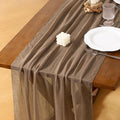 Socomi 6pcs Nude Cheesecloth Table Runner Easter Spring Gauze 120 Inch Rustic Boho Cheese Cloth Runner for Wedding Party Baby Bridal Shower Centerpiece Decoration Holiday Home Decorations