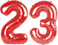 Number 23 Balloons, 40 Inch Balloons for Woman Man 23th Red Birthday Party Decoration, Foil Number Ballon for 23, 32 Valentine's Day, Anniversary, Bridal Shower, Graduation
