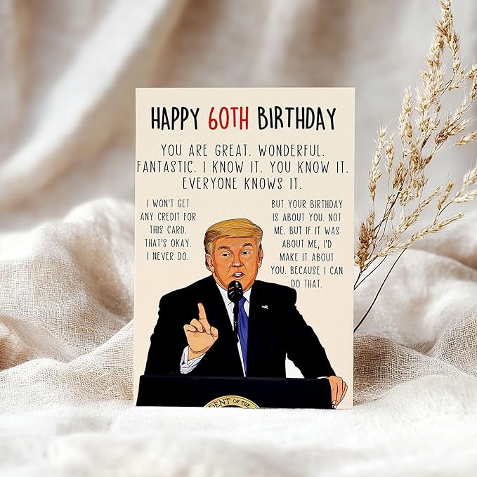 Funny 60th Birthday Card, Naughty 60th Birthday Gifts Cards for Men Women, Great 60 Year Old Birthday Gifts for Him Her, Unique 60th Bday Decorations Ideas