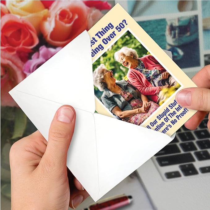 NobleWorks, Funny Women Birthday Paper Card with 5 x 7 Inch Envelope (1 Card) Girlfriends B-day Greeting Card | Stupid Stuff C10841BDG