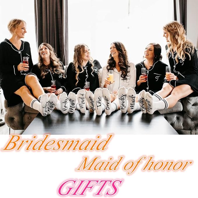 Bridesmaid Gifts For Women Wedding Gifts Proposal Set Bachelorette Party Favors Decorations Bride Socks…