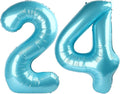 Pearl Blue 24 Number Balloon