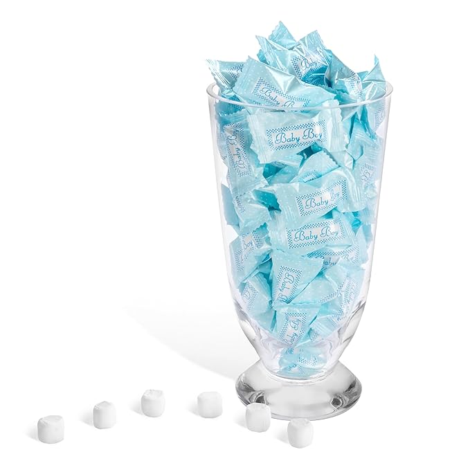 Candy Envy - Baby Boy Buttermints - 10 Bags Casepack with Approximately 100 Mint Per Bag - Baby Shower Favors