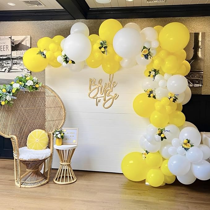 90pack Yellow Balloons Different Size 18/12/10/5 Inch Yellow Balloon Garland Arch Kit for Graduation, Wedding, Birthday, Baby Shower, Sunflower and Honeybee Theme Party Decorations