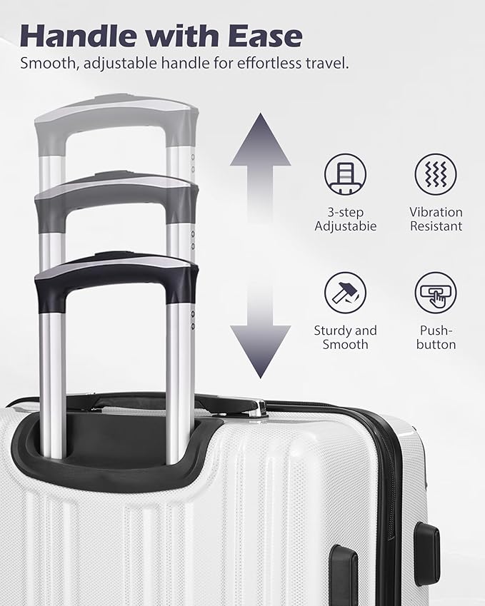 Coolife Luggage Sets, 5 Piece Durable Suitcase, Lightweight Carry on Luggage with PC+ABS Hardshell, Dual Spinner Wheels, TSA Lock and YKK Zipper (orange new, 5 piece set)