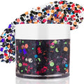 Halloween Black Red Face Glitter Gel,Carnival Festival Rave Accessories Sequins Body Glitter Paint for Hair Lip Eye Clavicle,Singer Concerts Chunky Hair Sparkles for Kids and Women