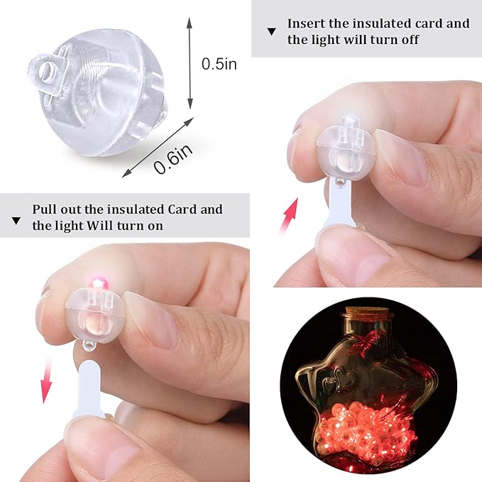 50pcs Red LED Balloon Lights, Mini Led Lights Small Round LED Ball Lamp for Paper Lantern Balloons Indoor Outdoor Party Event Fun Birthday Party Supplies Wedding Halloween Christmas Decoration
