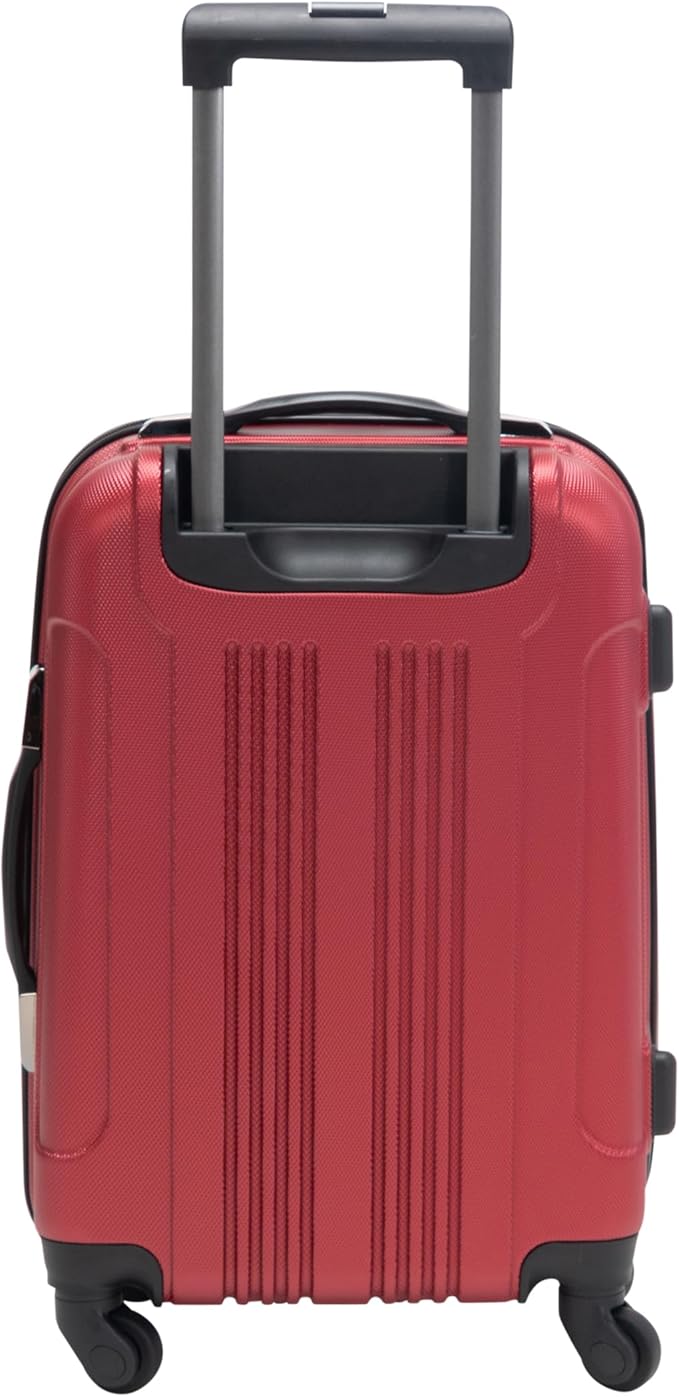 Kenneth Cole REACTION Out of Bounds Lightweight Hardshell 4-Wheel Spinner Luggage, Scarlet Red, 2-Piece Set (20" & 28")