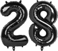 Black Number 28 Balloon - 40 Inch, Birthday Party Decorations, Anniversary & Graduation Supplies