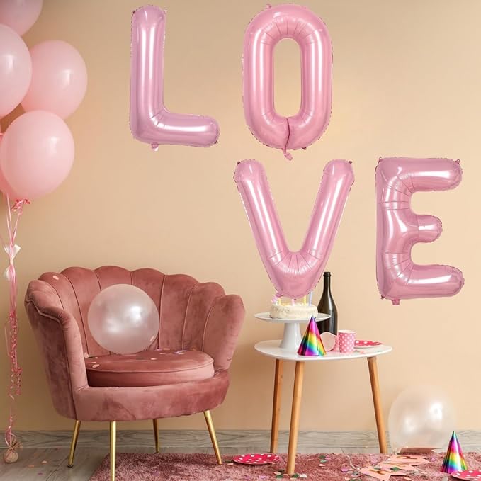 Pink Letter P Balloons,40 Inch P Balloons Letter Mylar Helium Large Pink P Balloon for Birthday Party Anniversary Decorations