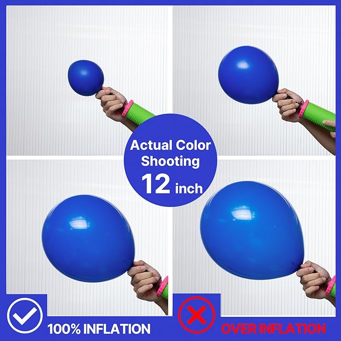 PartyWoo Royal Blue Balloons 152pcs Different Sizes Pack of 18 12 10 5 Inch Dark Blue Balloon Arch Kit for Baby Shower Gender Reveal Graduation Under The Sea Birthday Party Decorations Blue-Y59