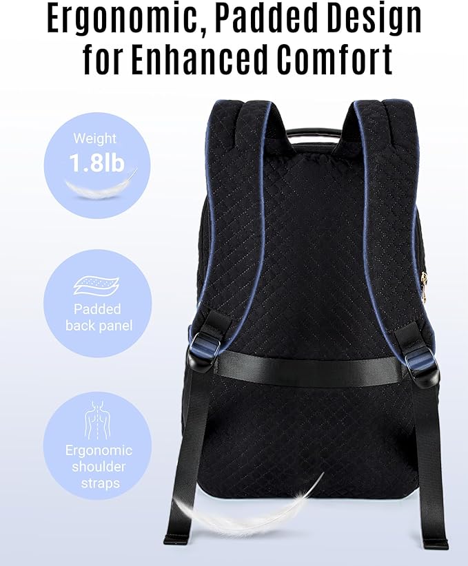 LIGHT FLIGHT Women Backpack for Work Laptop Backpack Women Travel Backpack Laptop Bag 15.6'' Laptop backpack